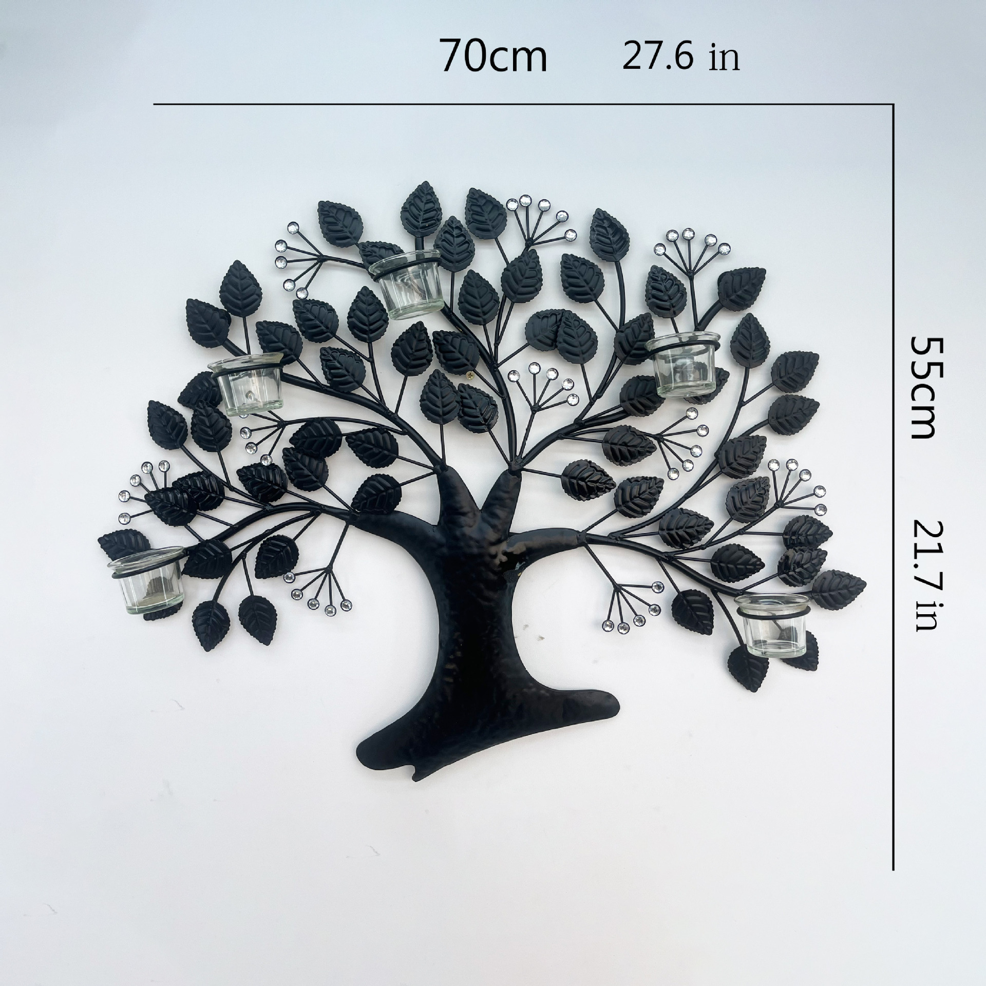 Modern Minimalist Iron Art Tree of Life Wall Decoration for Living Room Sofa Background Wall, Metal Hanging Ornament, Creative Home Decor