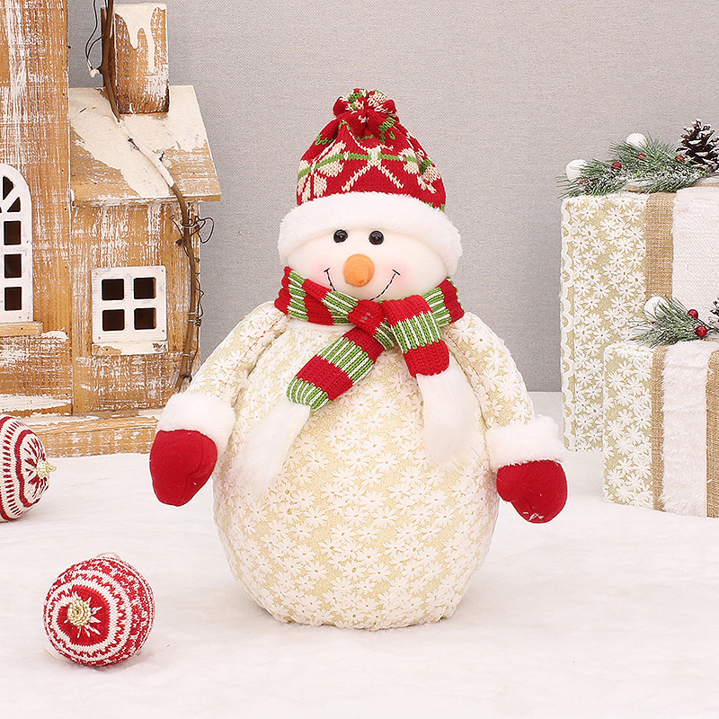 Christmas Cute Santa Claus Snowman Cloth Polyester Party Ornaments 1 Piece display picture 5