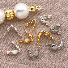 铜镀真金18K包金双吊包扣DIY手工项链手链连接扣流苏尾扣饰品配件