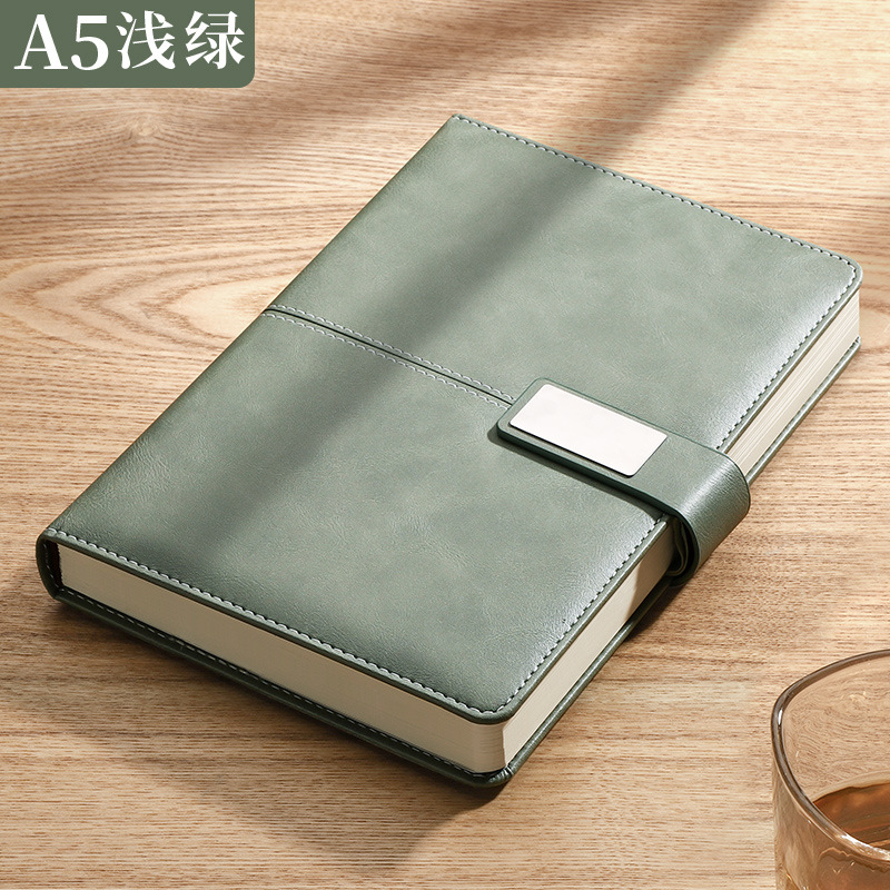 Engrosada Oficina de cuaderno de negocios Bloc de notas de cuero suave A5 de alta apariencia diario reunión libro de grabación caja de regalo traje