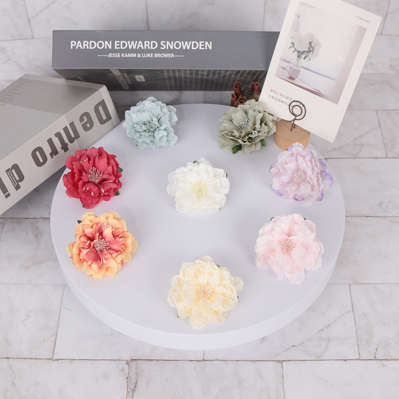 Cabeza de flor de peonía artificial diseño de escena de la boda flor falsa accesorios de decoración del hogar accesorios de fotografía flor de peonía