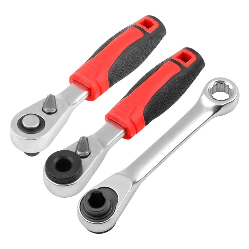 Llave de tubo de trinquete Juego de destornilladores manuales Mini llave rápida Xiaofei Mango de manguito de cabezal de 6,35mm