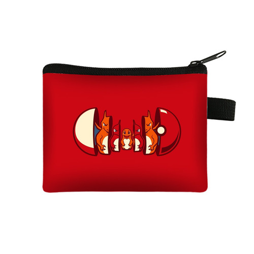  Pokémon Children's Zero Wallet Portable Card Holder Pet Spirit Cute Print Polyester Key Holder Bag