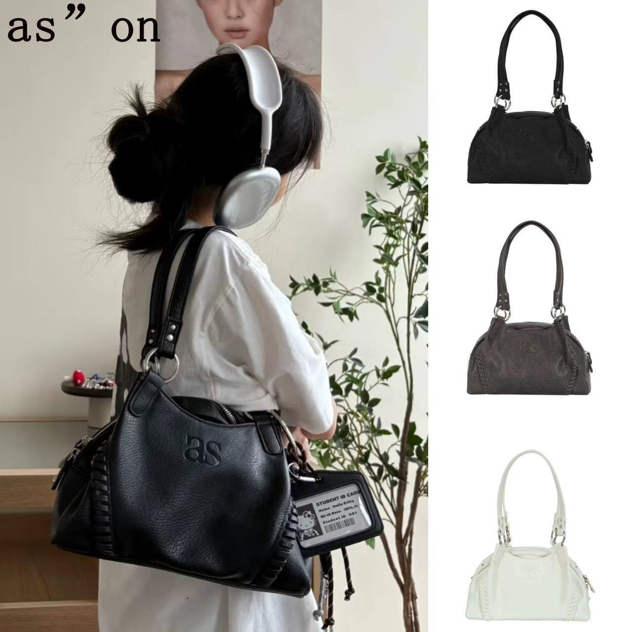 Korean Ason Hobo Bag For Women, Niche Retro Motorcycle Shoulder Bag, Large Capacity Underarm Handbag Tote - Thumbnail 2