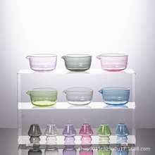 跨境热销宋代茶筅抹茶百本立点茶筅工具出口波浪纹玻璃抹茶碗套装