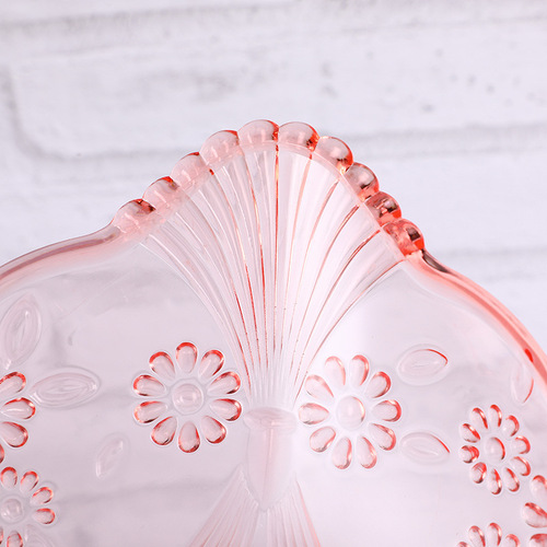 Creative wavy lace geometric flower relief decoration fashionable home decoration fruit snack storage fruit plate