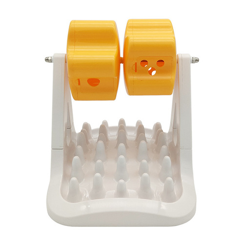 Roller-style intelligence development slow feeder toy with automatic rotating feeder, dog slow feeder bowl, sniffing training device