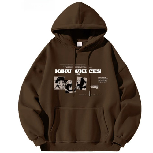 Couple's Hoodie for Men and Women: Oversized, American-style Retro, Relaxed & Casual, Trendy Hooded Jacket-Coat for Spring and Autumn