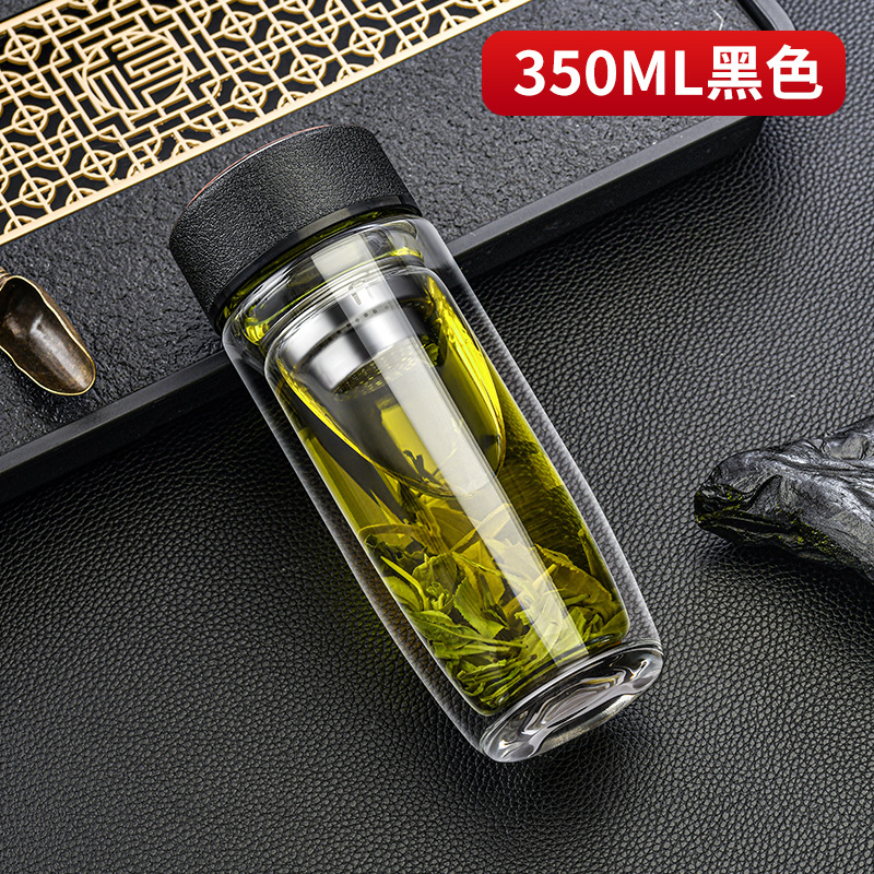 Taza de huevo de doble capa de vidrio de alta temperatura resistente a la separación de té a prueba de explosiones borosilicato taza de té taza de agua taza de regalo al por mayor