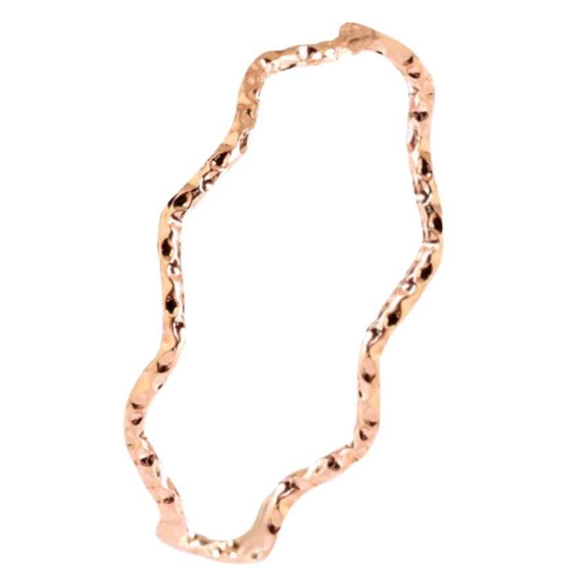 新しいチタン鋼の小さな衆の細い波の指輪の麻の花の木目の関節の素のリングの指輪は18kの金のチタンの指輪をめっきします。