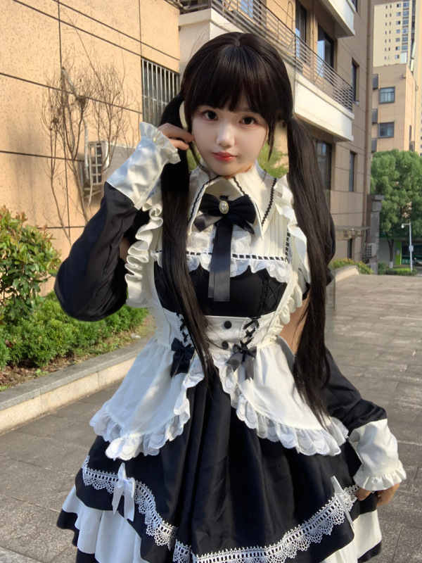 新品クロスボーダー満点メイドCOS服メイド服取り外し可能袖系ロリータ演出服ネットレッド生放送服|undefined