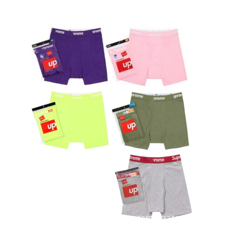 Sup Men's and Women's Couple's Pure Cotton Trendy Brand Underwear Boxer Briefs Hip-Hop Large Size Loose Long Boxer Shorts