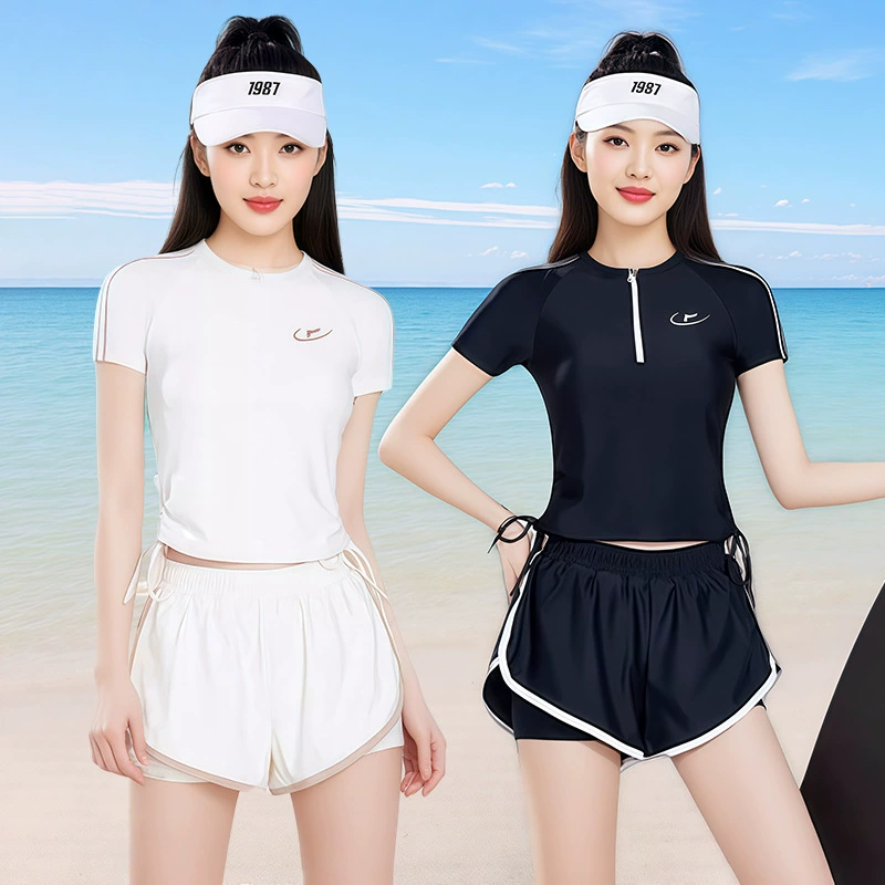 Купальник для женщин 2025, новый консервативный разделенный купальник для бассейнов, специально для полных девушек, которые могут купаться в горячих источниках и закрывать тело купальником.