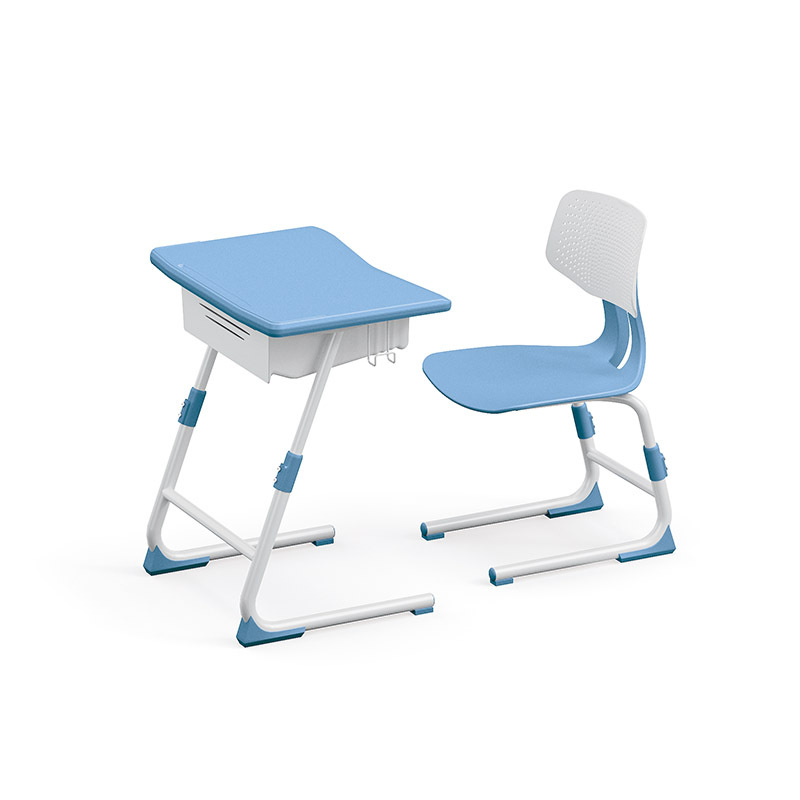 Mesa y silla individual para estudiantes (primaria/secundaria), altura ajustable con tubo, fabricante para escuelas o centros de tutoría image 17