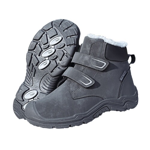 Winter New Children's Cotton Shoes for Boys, Fleece Lined, Warm, Outdoor Snow Boots for Girls, Waterproof and Slip-Resistant, Trendy Children's Shoes