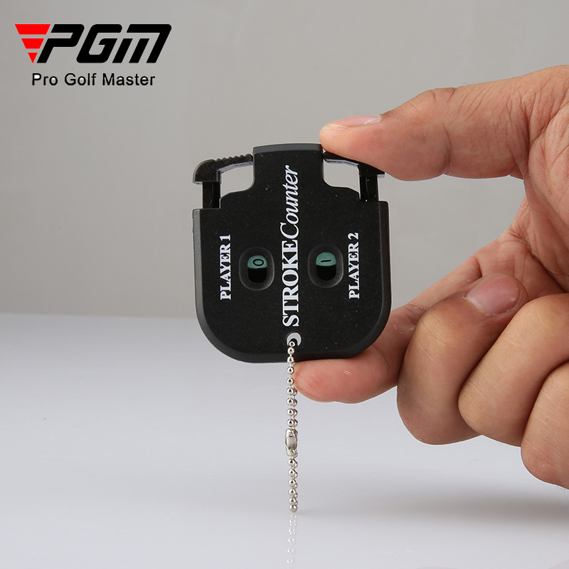Máy tính điểm golf vuông PGM JFQ003 – bộ đếm quay số đôi cho 2 người — Máy ghi bàn vuông JFQ003