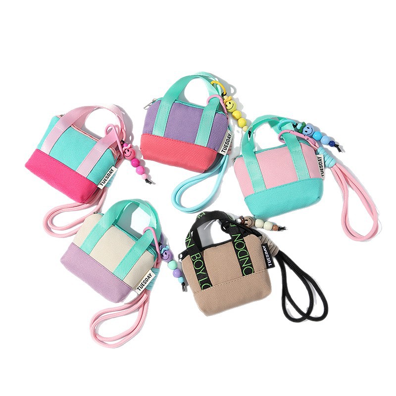 Bolsa de lona casual para mujeres GW letras impresión bolsa de mano de alta capacidad estudiantes bolsas de mano casual versátil