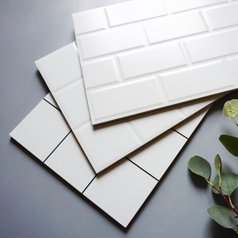 Bread Brick 300X600 White Wall Tiles Kitchen Bathroom Toilet Tiles Small White Tiles Moisture-Proof Design