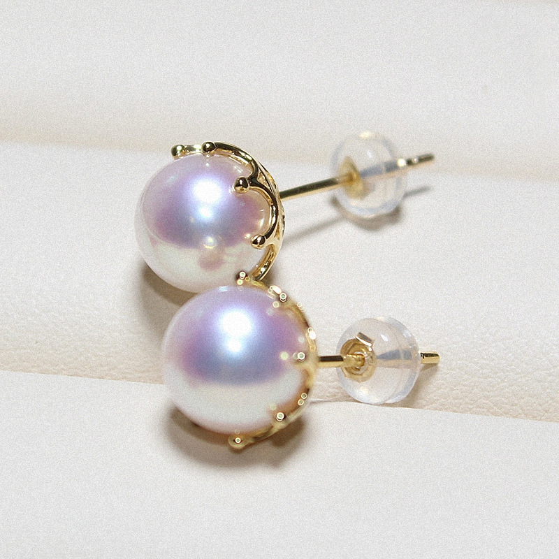 Classic Pearl Stud Earrings Elegant Minimalist Hepburn Style_voghion.com
