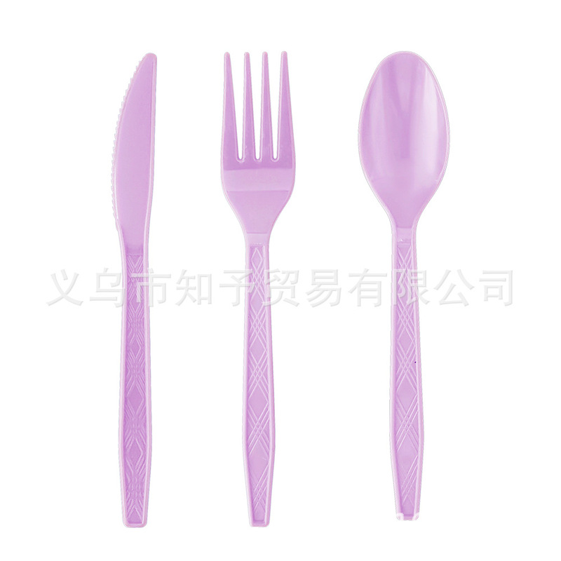 新品モノクロ紫レースパーティー装飾食器シンプル純色紙皿紙コップティッシュナイフフォークスプーン|undefined