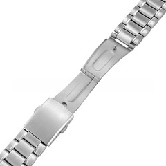 五珠不鏽鋼仿實心錶帶包通用鋼錶帶12/14/16/18/20/22/24mm男表鏈