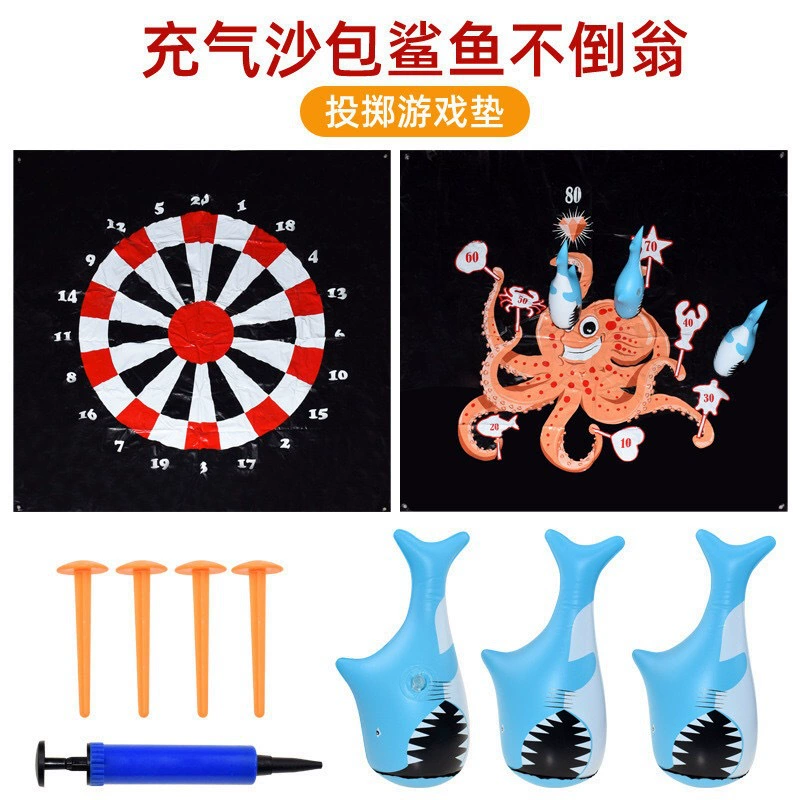Фабрика спот надувной игровой коврик ПВХ дротик коврик трава метание цели наружная настенная коврик портативный складной