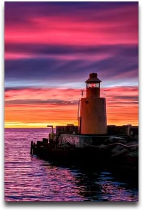 Amazon Cross-Border Lighthouse Poster under the Sunrise Personalized Your Photo Wall Art Poster Living Room Bedroom
