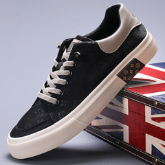 24107男鞋春季新款男鞋韓版潮流時尚舒適平底板鞋男士帆布鞋板鞋
