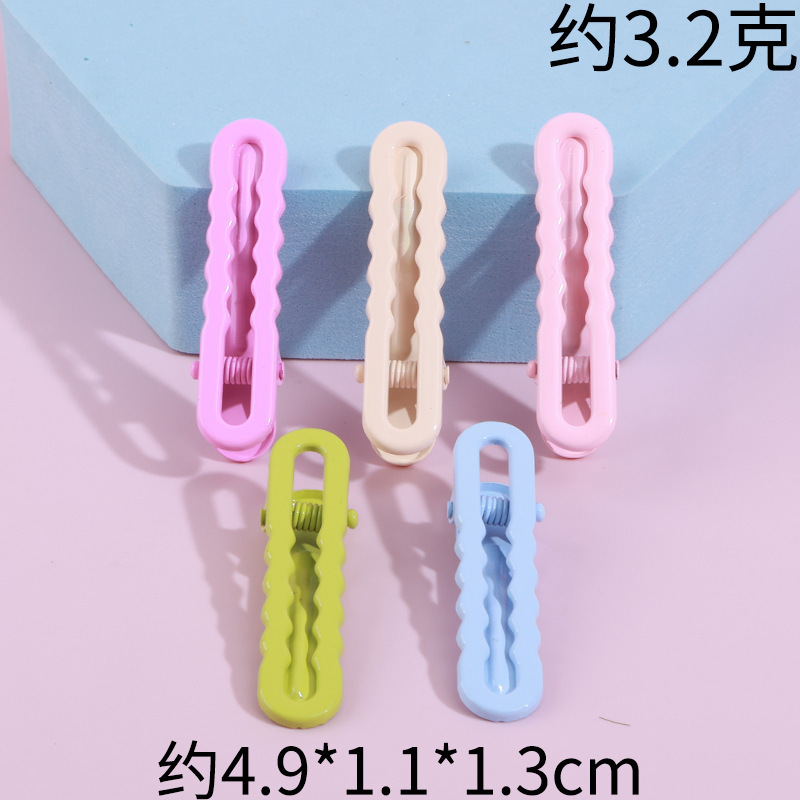 キャンディーカラーのヘアピン金属ヘアピンインドーパミン前髪クリップ diy アクセサリーカモノハシクリップシームレスクリップマカロン|undefined