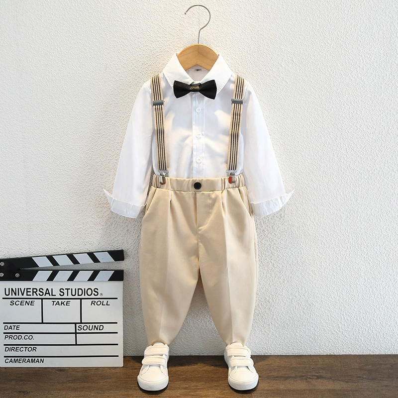 Flower boy costume, suspenders, children's vest, set for boys, classic suit jacket