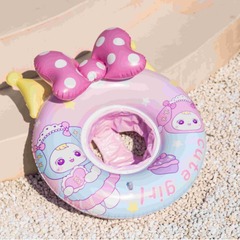 Swimming ring children with thickened version anti-tip girls cute safety life jacket water inflatable toy floating ring wholesale