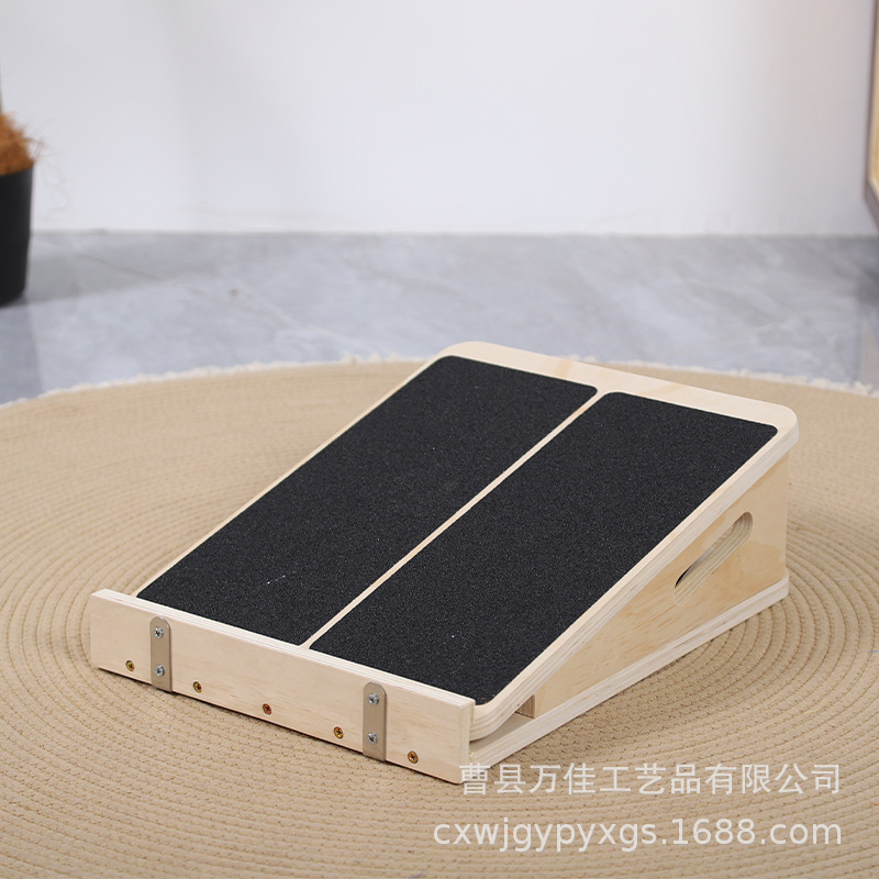 スポット木製ストレッチボードふくらはぎストレッチャー調整可能な2-in-1バランスボードフィットネスボードピラティスストレッチャー|undefined