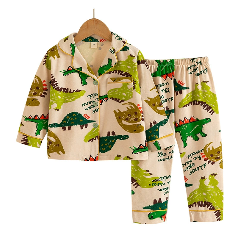 Children's long-sleeve, pijama, set, cardigan, cartoon trousers, children's clothing