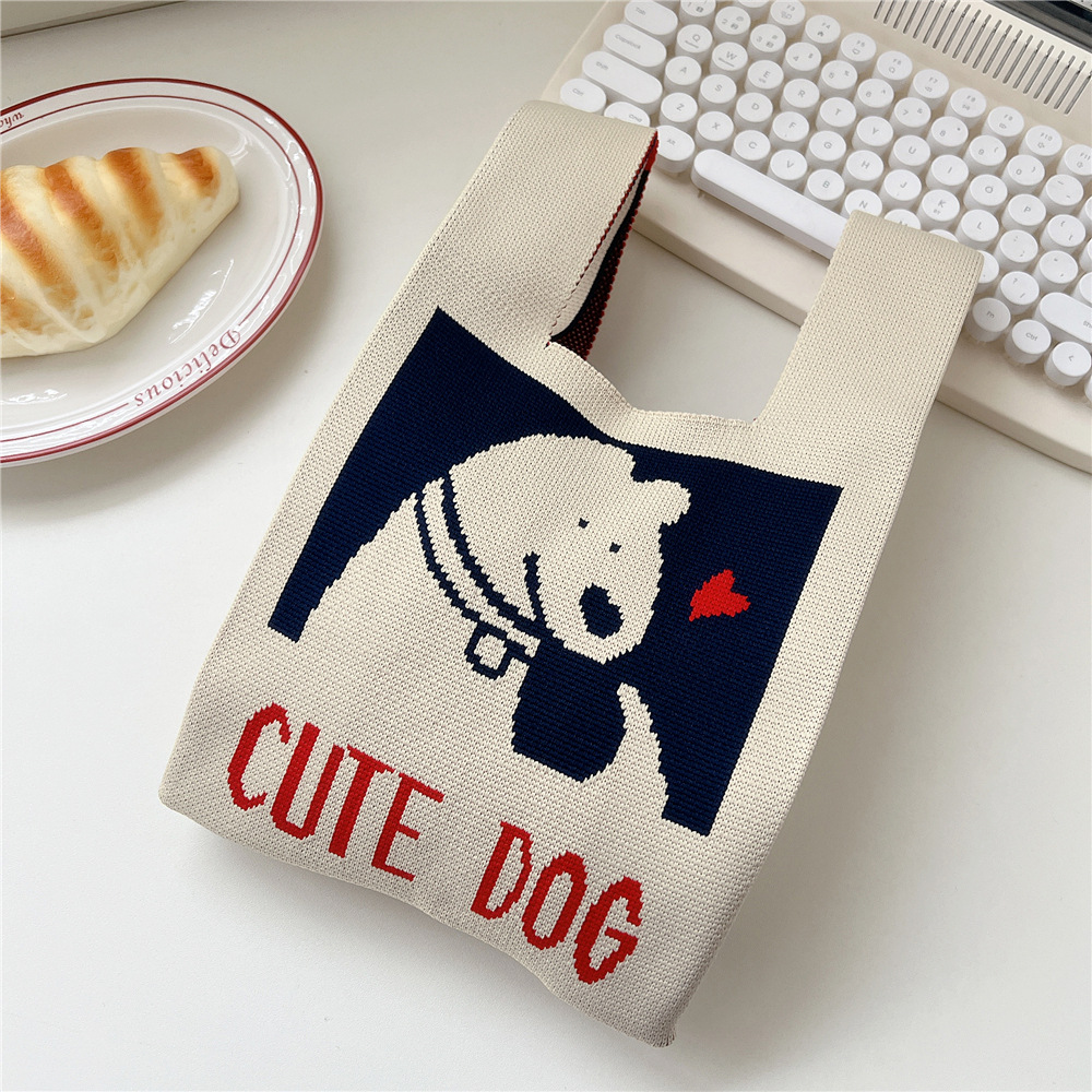 Femmes Petit Tricoter Animal Dessin Animé Mignon Ouvert Sac À Main display picture 8