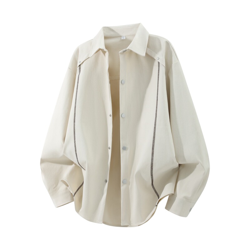Cross-border foreign trade spring and autumn high-quality metal button long-sleeve shirt for men, fashionable striped shirt jacket for men, wholesale Cross-border foreign trade spring and autumn high-quality metal button long-sleeve shirt for men, fashionable striped shirt jacket for men, wholesale