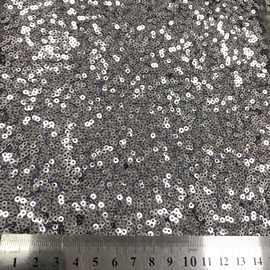 3厘加密弹力网布乱片珠片亮片布现货供应桌布背景装饰 礼服绣花布