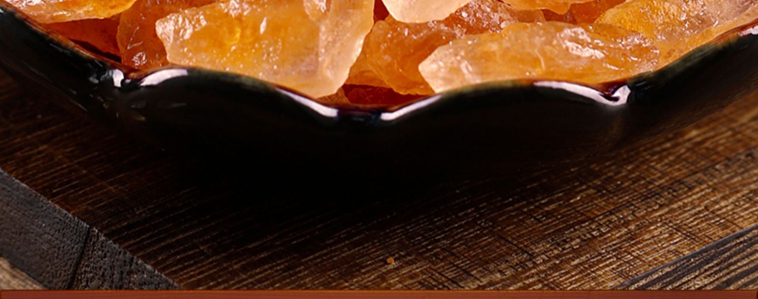 Yellow Rock Sugar (Sugarcane Old Rock Sugar) — 250g Multi-Crystal Thumb-Sized Pieces for Tea & Cooking overview
