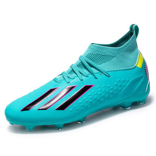 763G mid-high top football shoes for children, teenagers, men and women, long spikes, broken spikes, flat-soled training sneakers