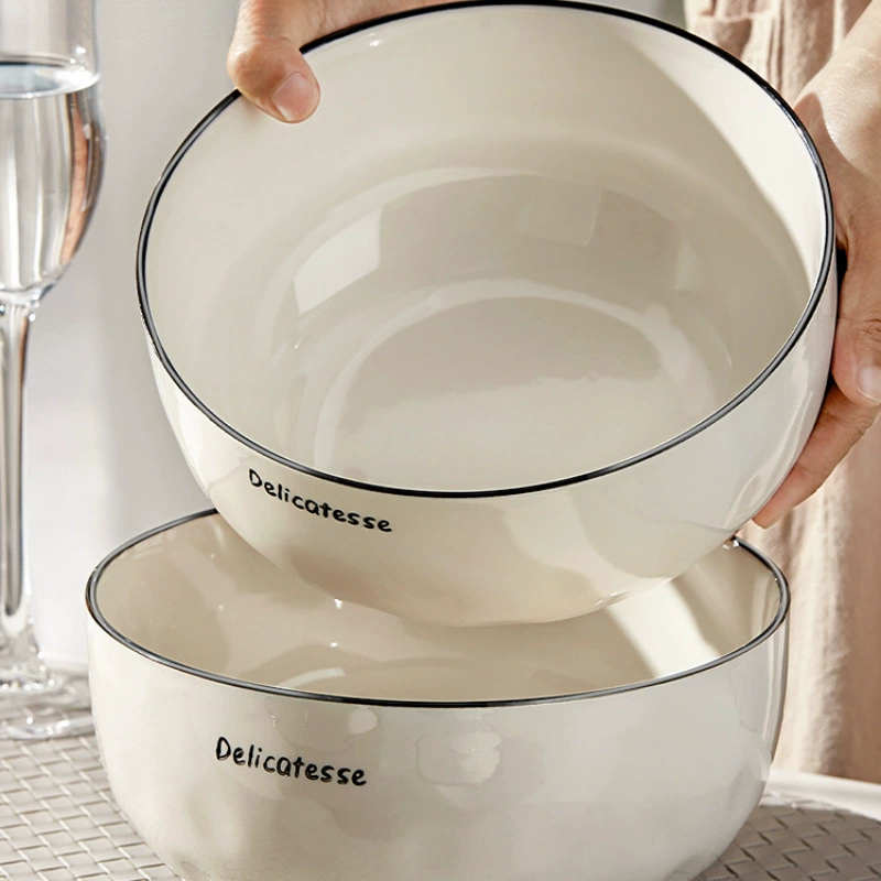 Керамическая миска для супа большой дом 2024 новая миска для супа с лапшой миска высокого уровня миска для супа миска миска для лапши быстрого приготовления миска