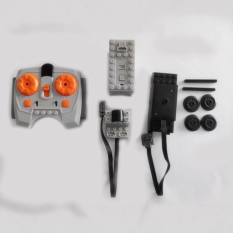 Transfronterizo AliExpress MOC piezas modificadas paquete Serie de la ciudad eléctrica de control remoto tren de carga de tren ensamblar bloques de construcción