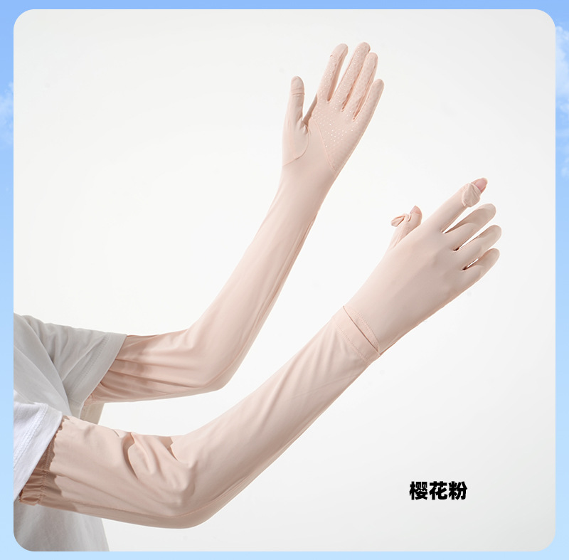 Verano guantes de protección solar de las mujeres largo brazo de conducción protección uoversleeve UV protección hielo seda deportes equitación antideslizante manga de hielo
