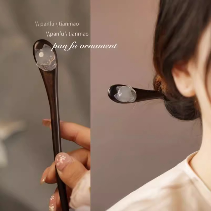 Magnolia pinzas de cabello para mujeres de alto nivel de movimiento de movimiento de estilo antiguo pinzas de cabello de estilo chino nuevo toque de cabello de estilo chino