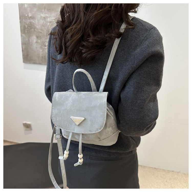 360g Weight Sewing Thread Fashion Element Flip Cover Closure Type Double Shoulder Straps Strap Type Functional Backpack Bags Type Casual Occasion Nylon Material Women's Backpack Backpack Solid Color Pattern All Seasons Season Women's Gender Elegant, Preppy Style Style Square Shape Solid Color Casual Women's Backpack Functional Backpack 3