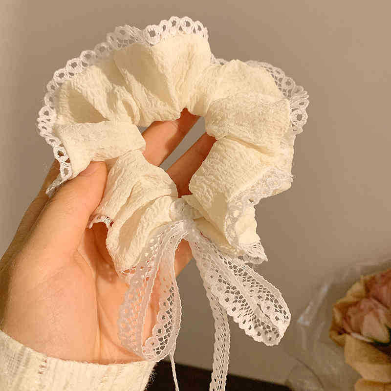 韓国風文学風中空花刺繍ヘアゴム女性用ハイエンドチェリーヘアロープ2025新スタイル|undefined