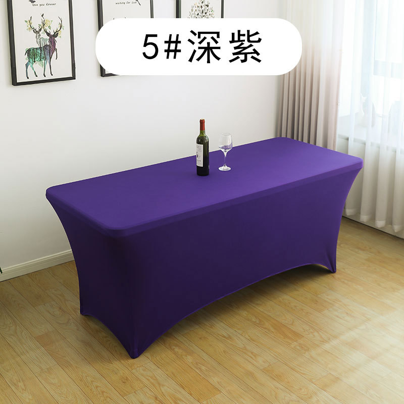 Cubierta de mesa elástica americana 4FT6FT para actividades de boda al aire libre Cubierta de mesa de cóctel de comercio exterior blanca y negra elástica rectangular