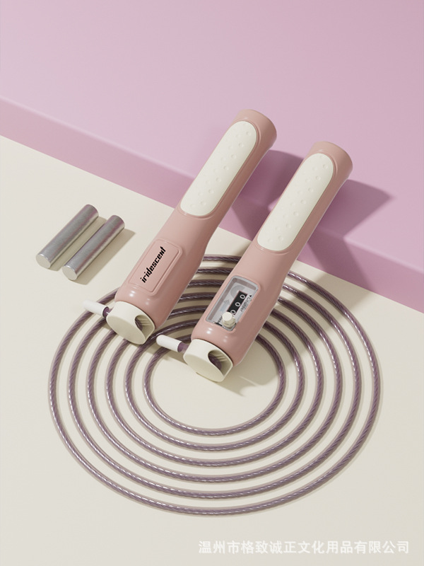 6598 entrenamiento de estudiantes de prueba de ingreso a la escuela secundaria de salto de cuerda de acero de peso ajustable longitud de conteo mecánico