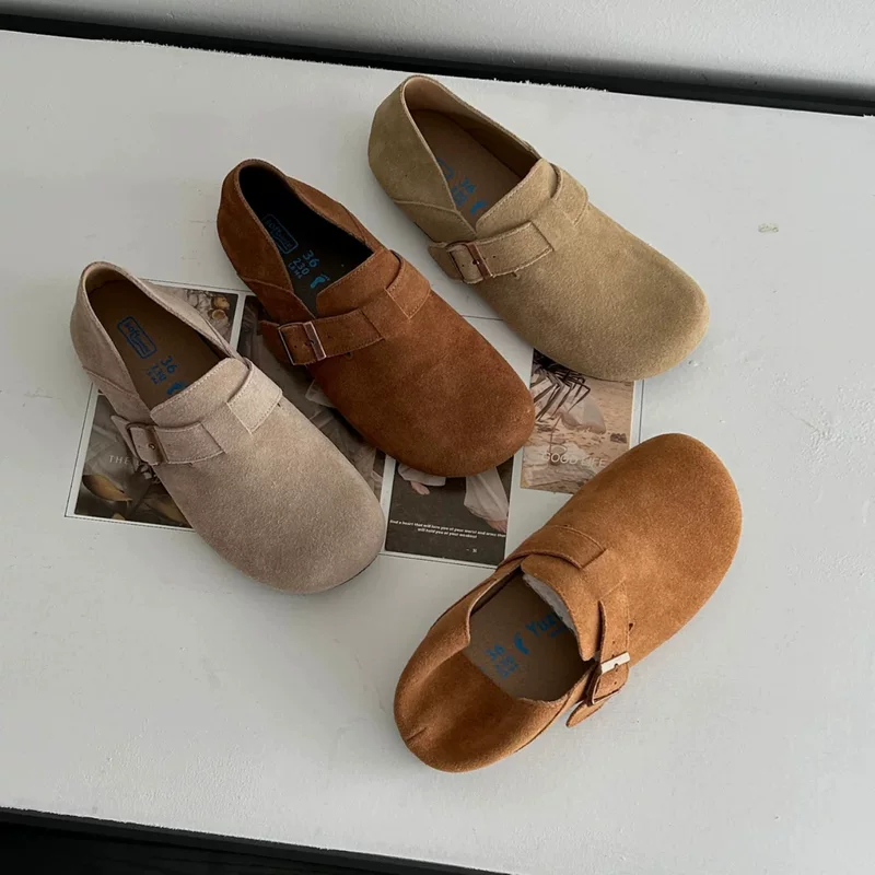 Обувь Birkenstock из натуральной кожи с полной оплёткой, можно носить как одну или две, эспадрильи-педали, супер мягкая плоская подошва, повседневные туфли для женщин