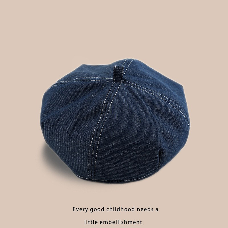 Niños japoneses vaqueros boina primavera y otoño delgada retro generales sombrero de ocho ángulos sombrero pintor bebé