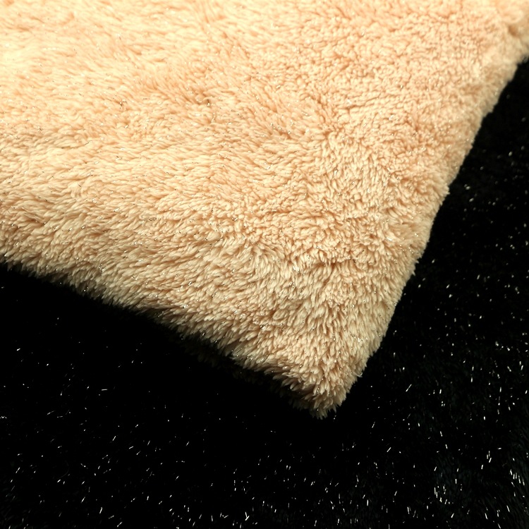 银丝羊羔绒舒棉绒面料全涤双面纬编银丝银葱双面梳棉绒舒棉绒布料