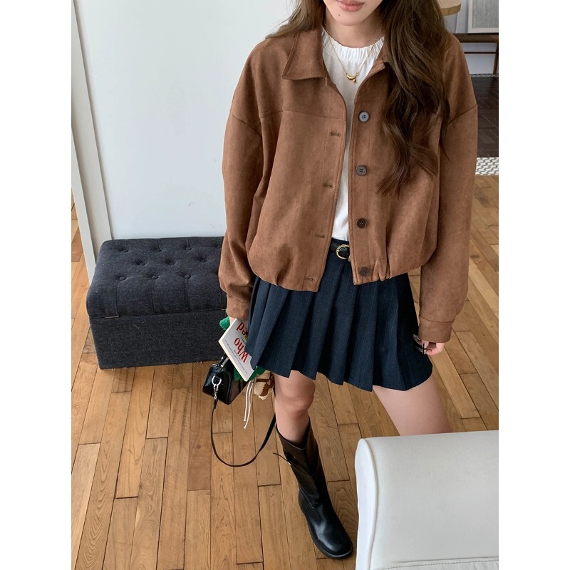 3th Morning Autumn New Collection: Retro Suede Floral Bud-Shaped Casual Jacket ZY4496 3th Morning Autumn New Collection: Retro Suede Floral Bud-Shaped Casual Jacket ZY4496